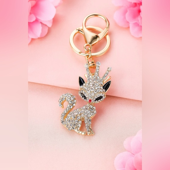 Accessories - Bag Charm Keychain - Luxury, Rhinestone Fox, Queen, Bling Bag Charm Keychain